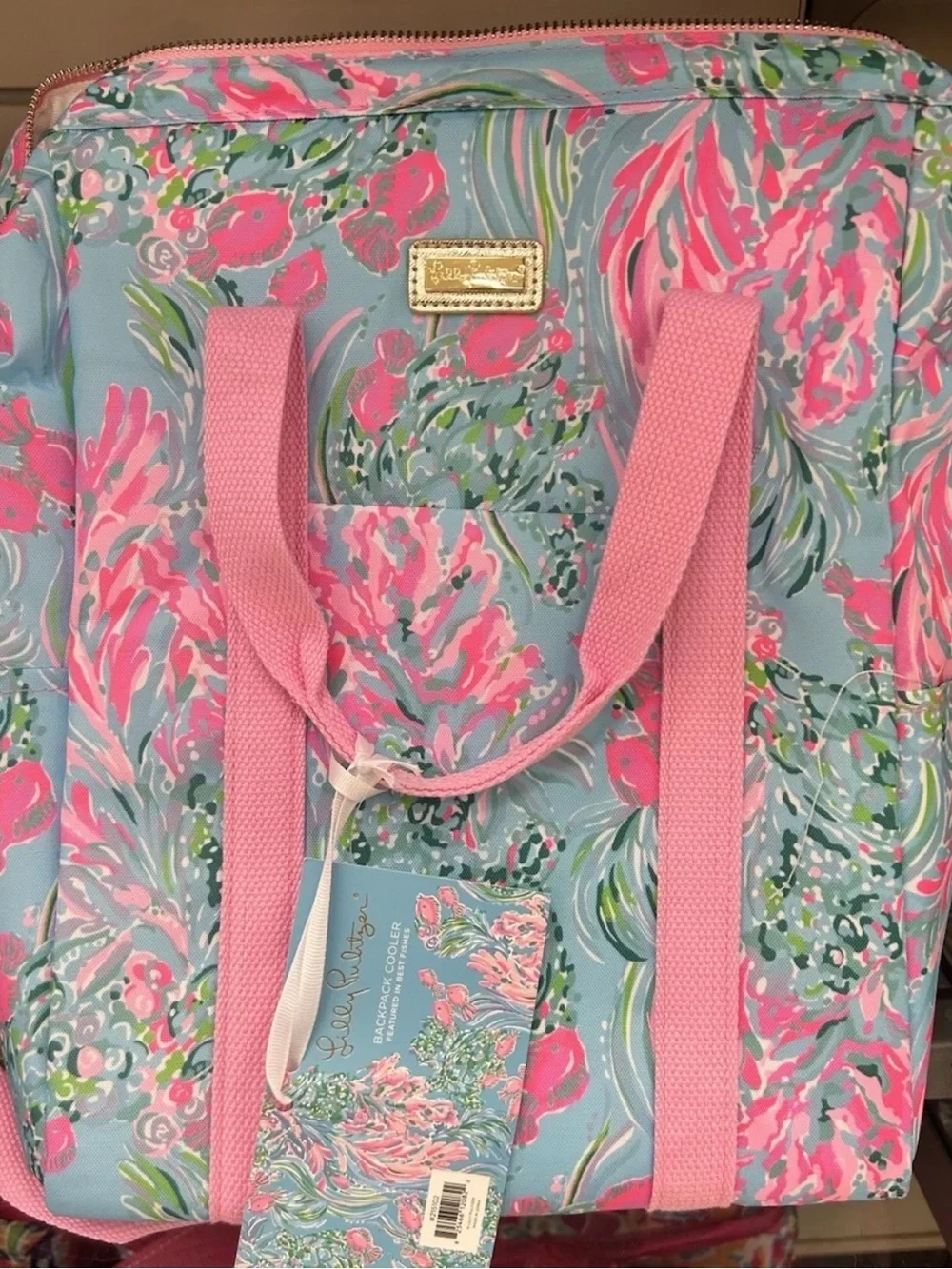 Lilly Pulitzer | Backpack Beach Cooler Pool Best Fishies Shoulder Strap Pink